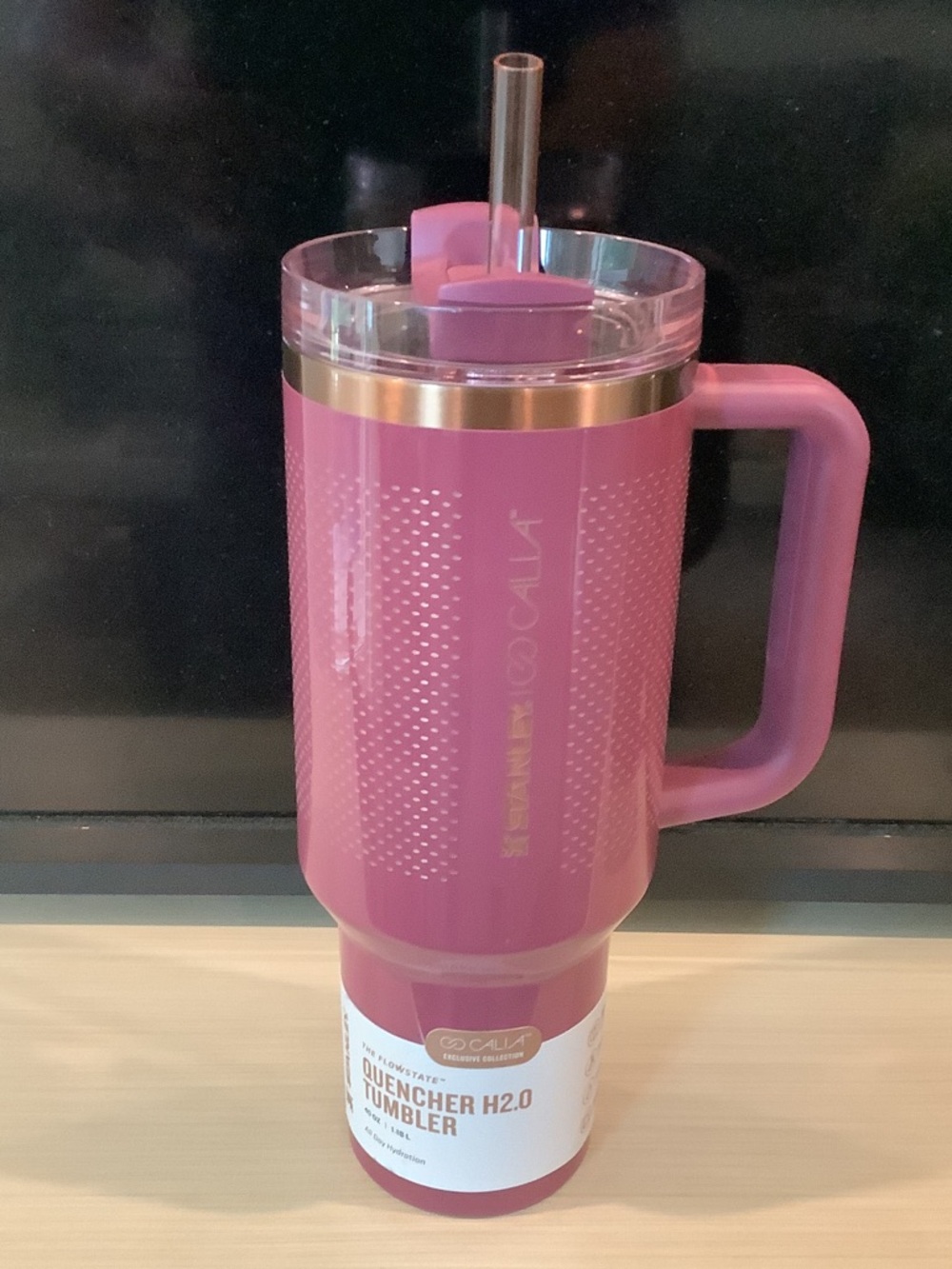 Stanley X Calia Pink Quencher H2O 40 Oz Tumbler with Handle and Straw, Brand New